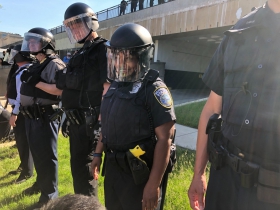 Minisha Howard Outside MPD HQ