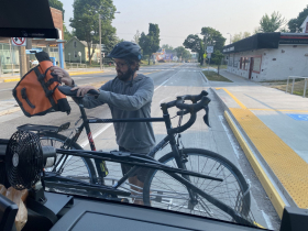 John D. Johnson Mounts Bike on MCTS Connect 1