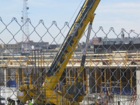 Just one of what will be many cranes in the Park East in 2014.