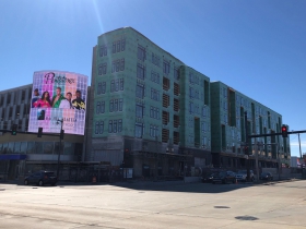 Billboard and Apartment Building