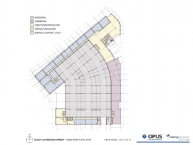 Park East Block 22 Redevelopment Ogden Street level plan.