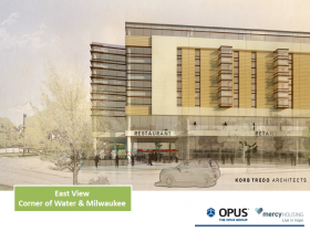 Park East Block 22 Redevelopment Rendering East view.