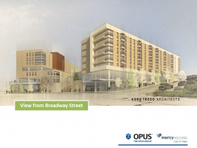Park East Block 22 Redevelopment rendering view from Broadway.