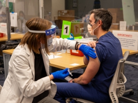 Dr. Ben Weston receives second dose of COVID-19 vaccine