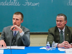 Justin Bielinski and Ald. Bob Donovan