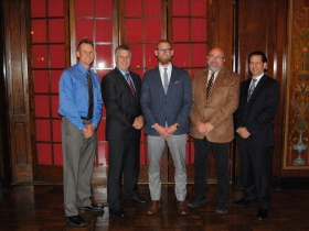 The 2017 Milwaukee NARI Executive Officers: (l-r) Tom Mainville, CR, Secretary; Bingo Emmons, CR, UDCP, CRPM, Treasurer; Josh Brown, President; Dan Callies, CR, UDCP, Immediate Past President; and Chris Egner, MCR, CKBR, UDCP, CRMP, Vice-President.
