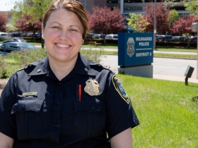 Diana Rowe, District Six Commander Milwaukee Police Department.  Photo by Benjamin Slane.