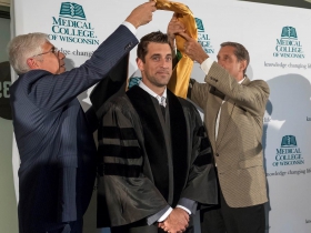 Dr. David Margolis, Aaron Rodgers and Jon McGlocklin