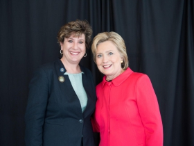 Jennifer Shilling and Hillary Clinton