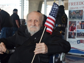 Veteran Donald Lemay, 84, said he was excited to be at the Veterans Day Parade.