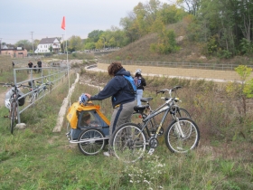 Bikes along the Kinnickinnic River.