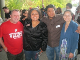 Reps. Zepnick and JoCasta Zamarripa, and friends pose for a picture.