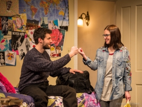 Mark Puchinsk and April Paul in Renaissance Theaterworks' production of RUSSIAN TRANSPORT