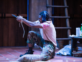 Ethan Hightire in Renaissance Theaterworks’ production of “Cardboard Piano” by Hansol Jung