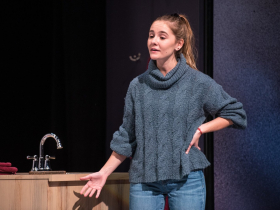 Valentina Fittipaldi as Jess in Renaissance Theaterworks' Cost of Living.