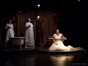 Susie Duecker, Marcee Doherty Elst, and Elyse Edelman in The Drowning Girls