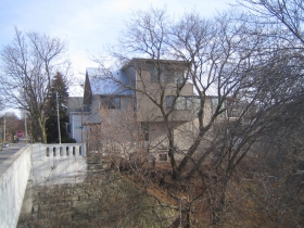 The BikePath Building is visible from the Oak Leaf Trail.