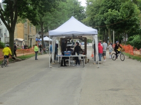 Quiet at the Start / Finish line.