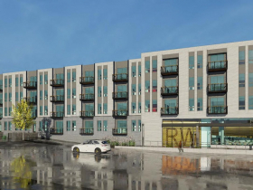 Riverwest Workforce Apartments and Food Accelerator Rendering