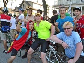 Celebrating at the Finish Line on Pierce and Center