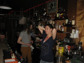Tending bar at TWO