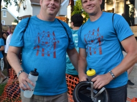 Dave Reid and Chris Socha at the Finish Line