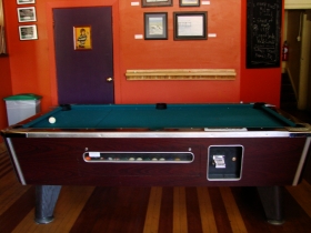 Pool table.