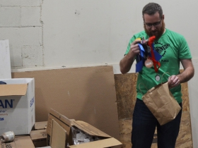 Gathering Place Brewing Co. Founder and President Joe Yeado keeps his awards in a paper bag.