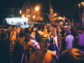 Outside Bremen Cafe before Foreign Goods