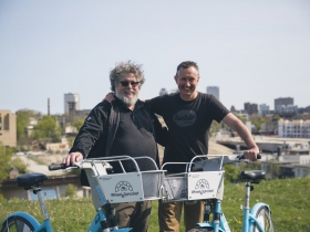 Chris Kegel, President of Wheel & Sprocket, and Kevin Hardman, Executive Director of Bublr Bikes