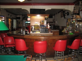 The bar at Falcon Bowl