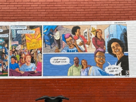 Mural on the side of Company Brewing