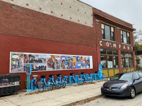 Mural on the side of Company Brewing