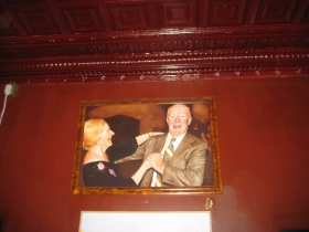 A lovely painting of Steve Johnson's folks by Mike Fredrickson. Note the tin ceiling.