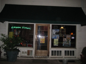 The Charm School as seen from E. Center St.