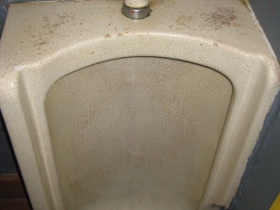 Another in our series of aged Milwaukee tavern urinals.
