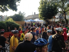 Waiting for the race to start.