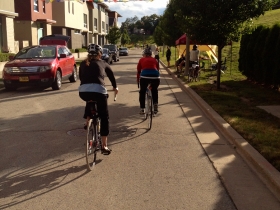 Racing along Garfield.