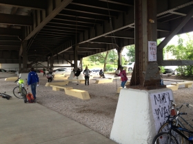 Under the Holton bridge.
