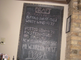 Beer list.