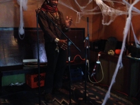 Jay Anderson playing the air sax