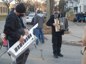 Carter Hunnicutt playing a keytar
