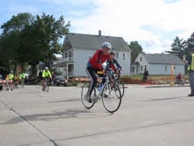 Leah Sprecher Voltz racing ahead.