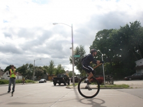 Unicycle rider.