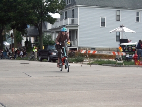 Folding bike.