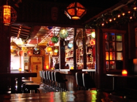 View of front bar from back of bar.