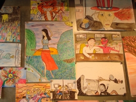 Wacky art by Robin Lee.