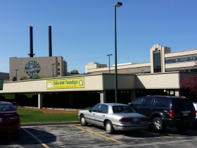 Schlitz Park parking garage.