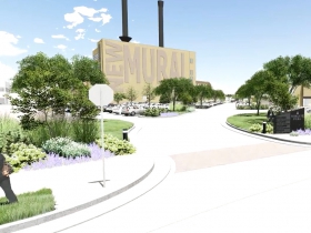 Schlitz Park Powerhouse Wall Mural Spot