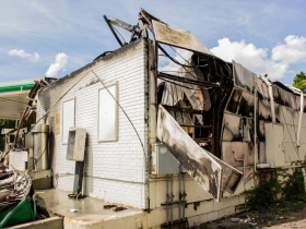 Remains of the BP Gas Station